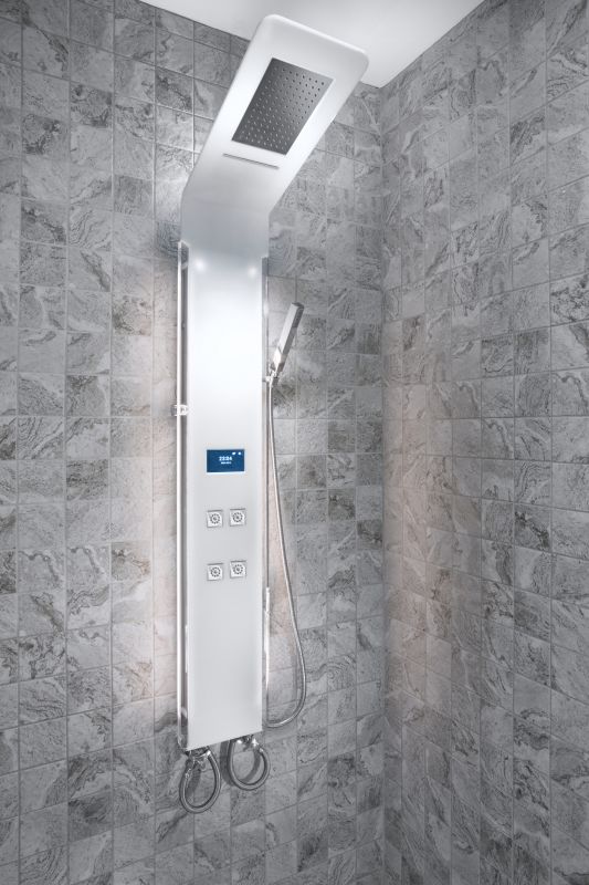 Contemporary Shower with Multiple Heads